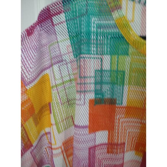 Jolie&Joy Woman 2X Mesh Shirt Pullover Swimwear Cover Adjustable Hem - Picture 3 of 10